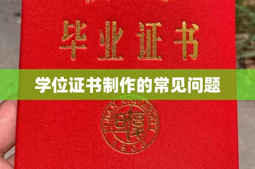武定学位证书制作的常见问题