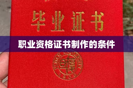 耒阳职业资格证书制作的条件